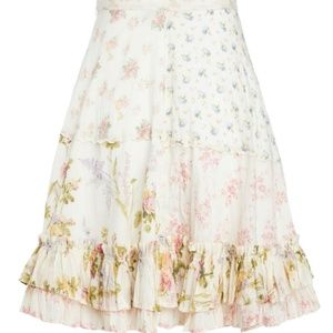 Polo Ralph Lauren floral patchwork tiered skirt